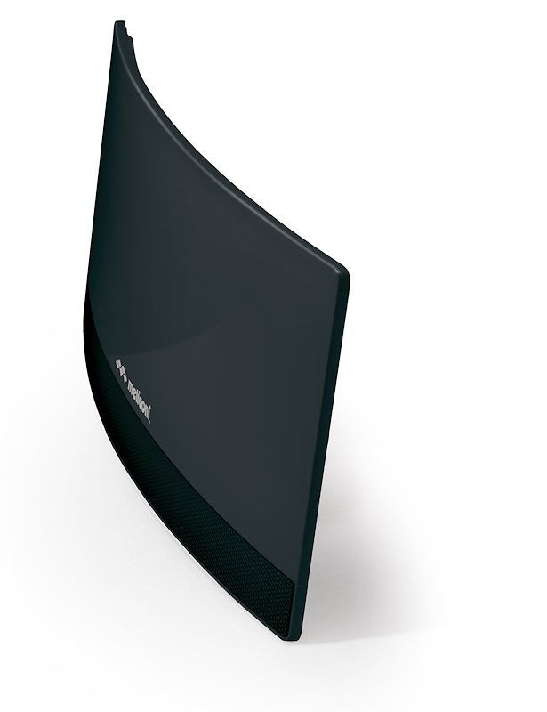 MELICONI AT 55 R1 USB, antenna TV da interni ad amplificazione regolabile, pronta per il DVBT2, si alimenta dal via nera