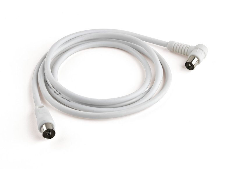 Meliconi - Cavo Antenna Con Plug 90 Gradi 2 Mt Ant2m90-bianco