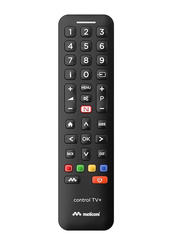 MELICONI CONTROL TV+, telecomando universale per TV e Smart TV, Accesso Rapido a HOME Netflix