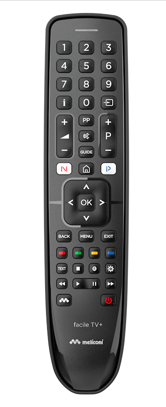 MELICONI GUMBODY FACILE TV+, telecomando universale per 1 TV con corpo in gomma, compatibile la quasi totalità delle circolazione