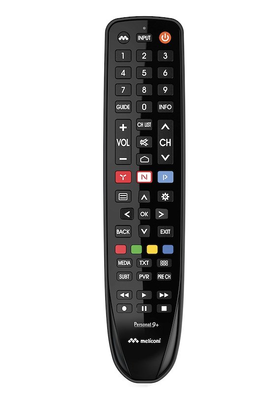 MELICONI PERSONAL 9+ per TV HISENSE, telecomando sostituisce il originale. Pronto all’uso
