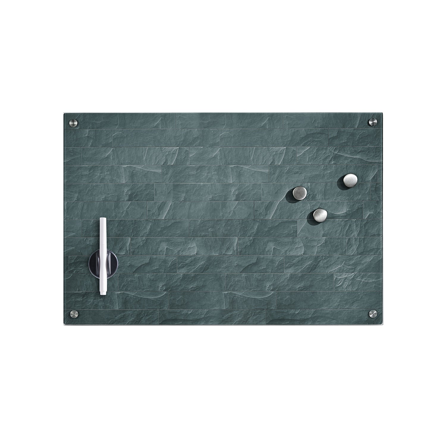 Memo Board in Vetro 60×40 cm – Magnetica, Design Antracite