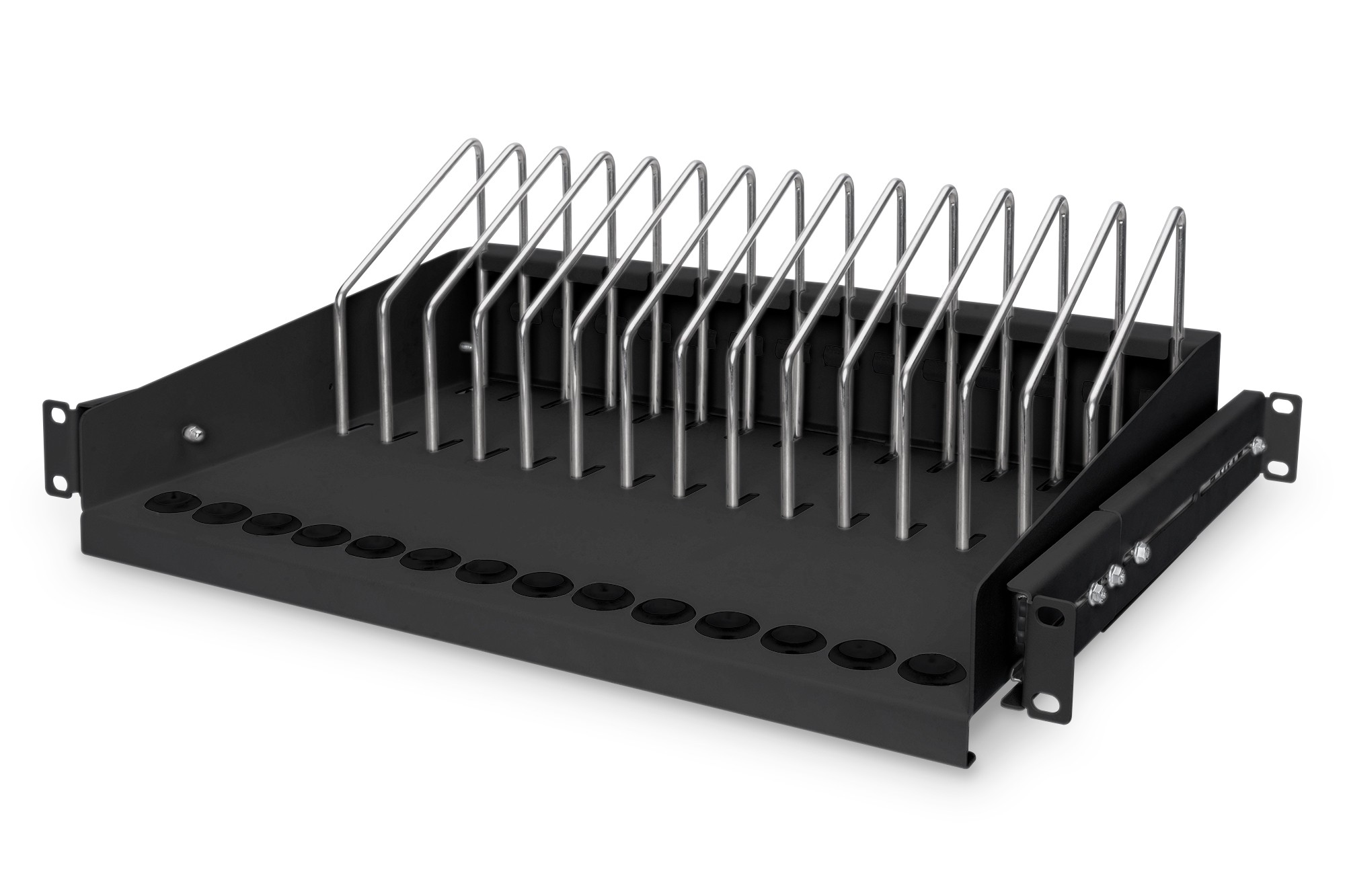 Mensola Estraibile Per Tablet Portatili Smartphone 175X483X340 Mm Nero (Ral 9005)