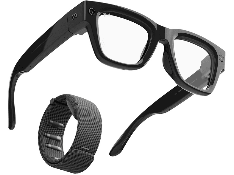 Meta Ray-Ban Display (Large) e Neural Band (Misura 3), Nero lucido