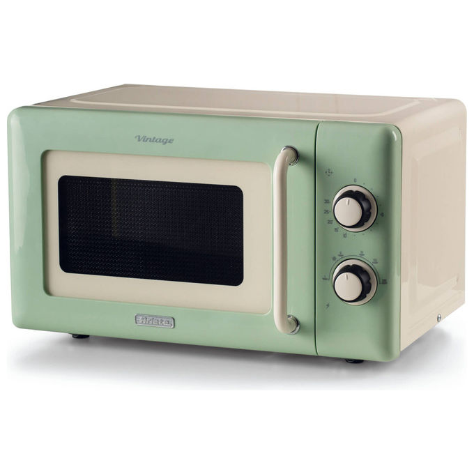 MICROONDE ARIETE FORNO MW VINTAGE 20 LT, capacità l, potenza microonde max 800 W, 6 livelli di potenza, Verde