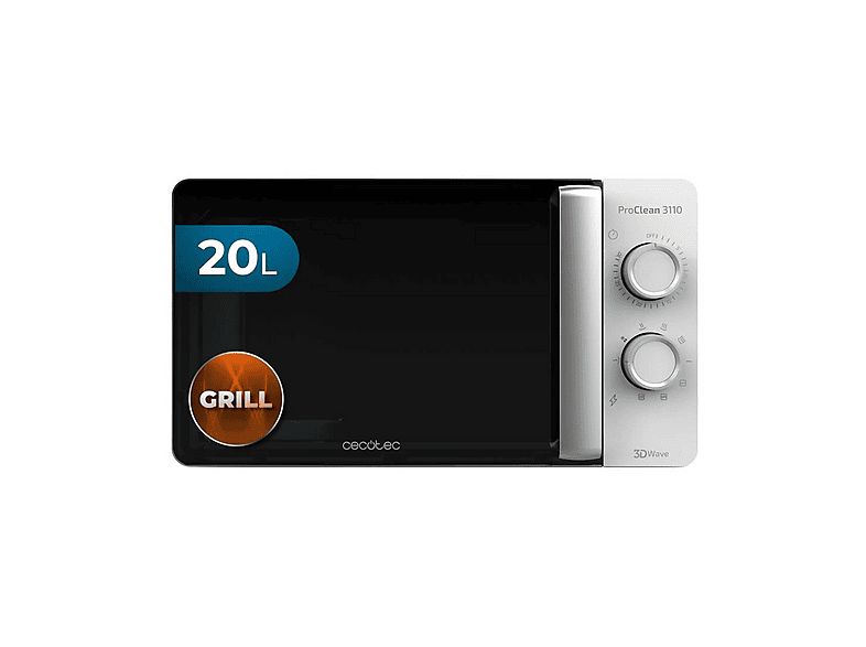 MICROONDE CECOTEC Proclean 3110, capacità 20 l, potenza microonde max 700 W, Funzione grill, Potenza grill 800 6 livelli di potenza, Multicolor
