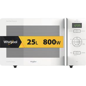 MICROONDE+GRILL+CRISP WHIRLPOOL MCP345WH, capacità 25 l, potenza microonde max 800 W, Funzione grill, Potenza grill 6 livelli di potenza, Bianco