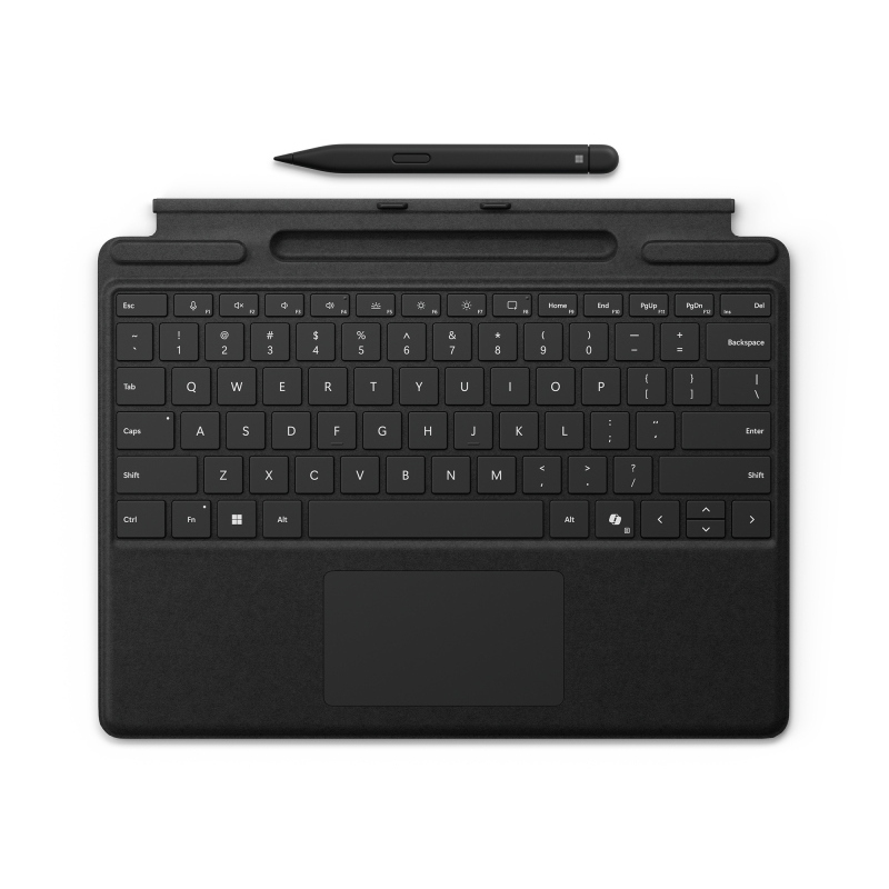 Microsoft surface pro keyboard - tastatur - mit trackpad, beschleunigungsmesser, surface slim pen 2 ablage- und ladeschale