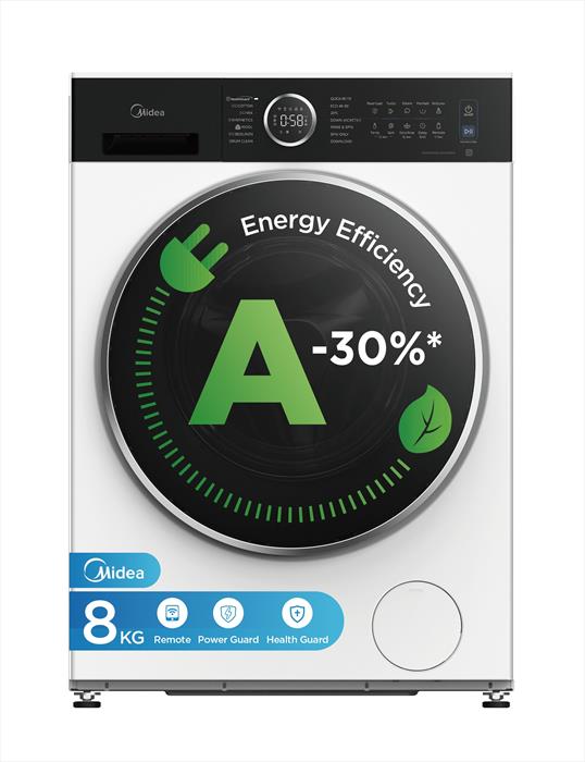Midea - Lavatrice Mf205w80ba30/w-it 8kg Classe A-bianco