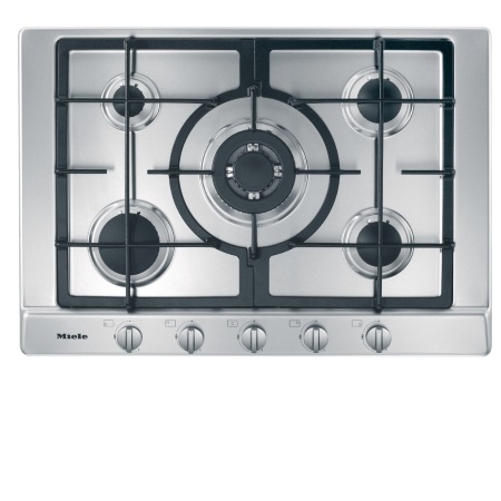 MIELE KM 2033 PIANO COTTURA GAS, 5 zone di cottura, dimensioni: L 75 cm, P 52 piano in Acciaio, Acciaio Inox