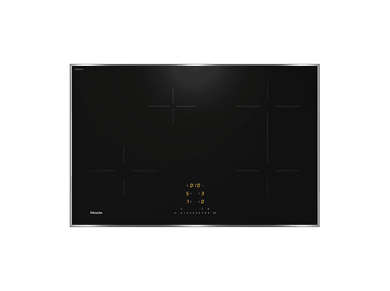 MIELE KM 7373 FR PIANO COTTURA A INDUZIONE, 4 zone di cottura, dimensioni: L 80,6 cm, P 52,6 piano in Vetroceramica, Nero