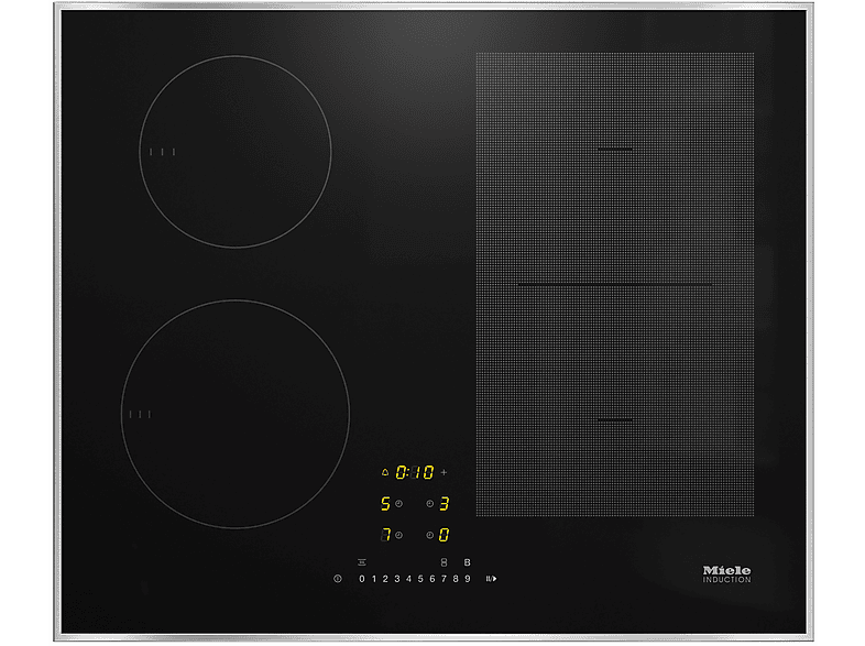 MIELE KM 7466 FR 125Y PIANO COTTURA A INDUZIONE, 4 zone di cottura, dimensioni: L 62,6 cm, P 52,6 piano in Vetroceramica, Vetroceramica Nero