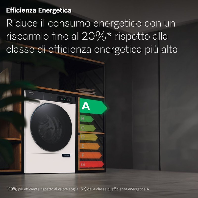 MIELE WQ 1200 WPS Nova Edition LAVATRICE, Caricamento frontale, 9 kg, 22 programmi, Profondità 69,8 cm, Giri 1400 rpm, bianco, livello rumorosità centrifuga 69 dB(A), Classe A
