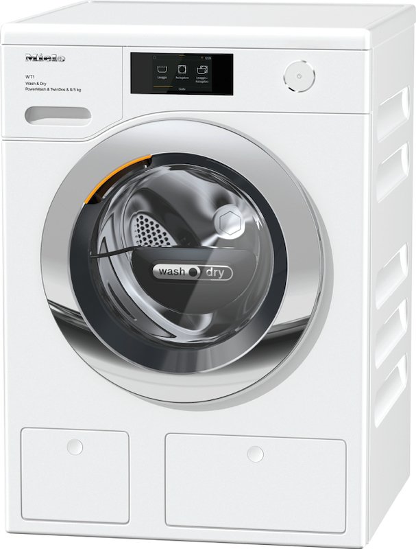 MIELE WTR 860 WPM PW&TD LAVASCIUGA, Caricamento frontale, capacità lavaggio 8 kg, asciugatura 5 24 programmi, Profondità 63,7 cm, Giri 1600 rpm, White Lotus, Classe D