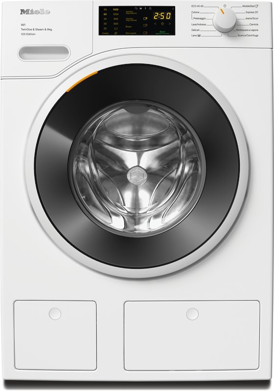 MIELE WWB680 WCS LAVATRICE, Caricamento frontale, 8 kg, 11 programmi, Profondità 63,6 cm, Giri 1400 rpm, Bianco, livello rumorosità centrifuga 72 dB(A), Classe A