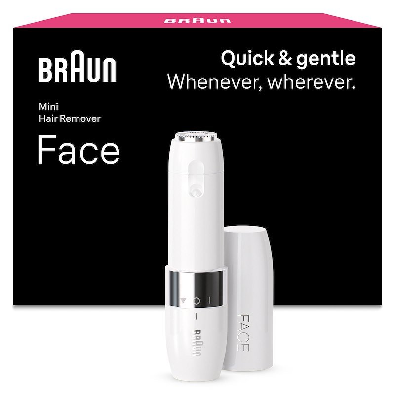 Mini Depilatore Viso BRAUN FS1000, con Luce Smartlight integrata per l'individuazione dei peli