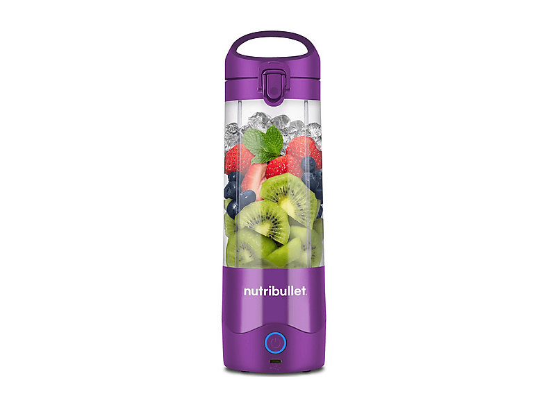 Mini Frullatore NUTRIBULLET Portable NBP003PU, Compatto e Portatile, Ricaricabile USB-C, Smoothie Maker, Viola