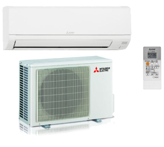 Mitsubishi Electric MSZ-HR25VFK + MUZ-HR25VF Condizionatore Fisso, Inverter, Split System, Unità Interna e Esterna, Bianco