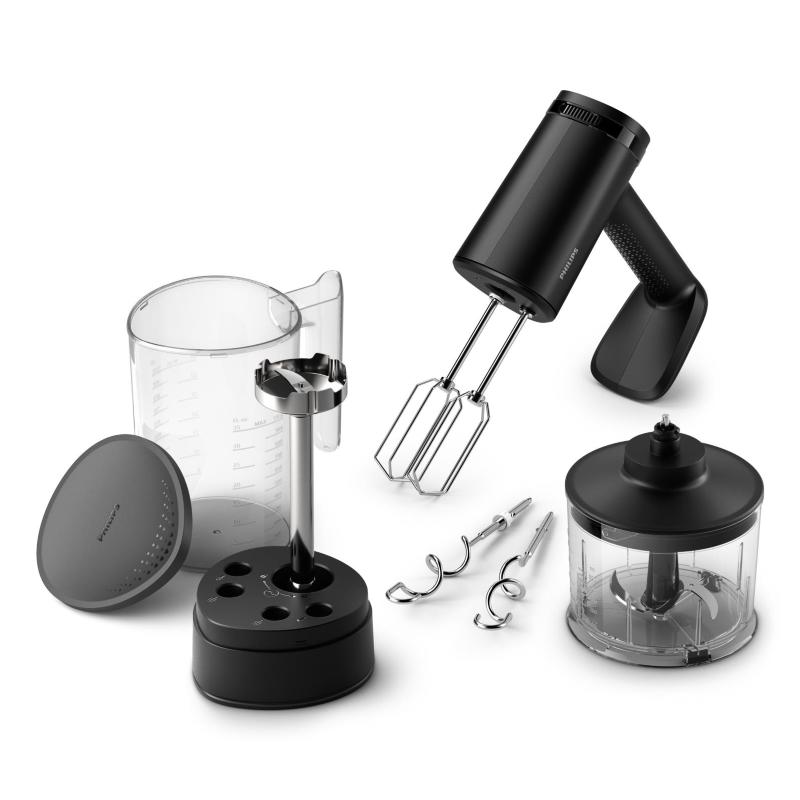 MIXER PHILIPS Serie 5000 HR3781/20, Potenza massima 500 W, Recipiente da 1 l, Livelli di potenza 6 velocità, Nero