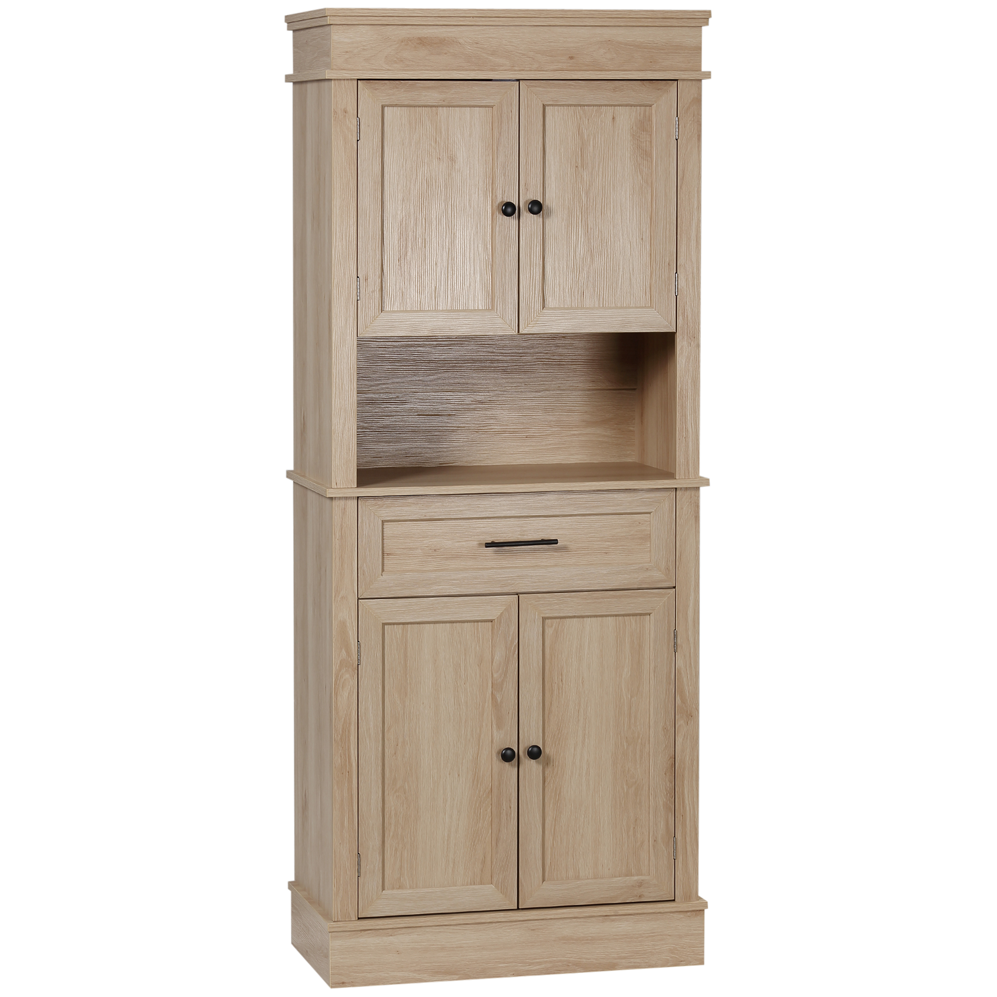 Mobile buffet HOMCOM, mobiletto da cucina, unità di stoccaggio cucina, stile moderno, con armadietti, ripiani regolabili, cassetto