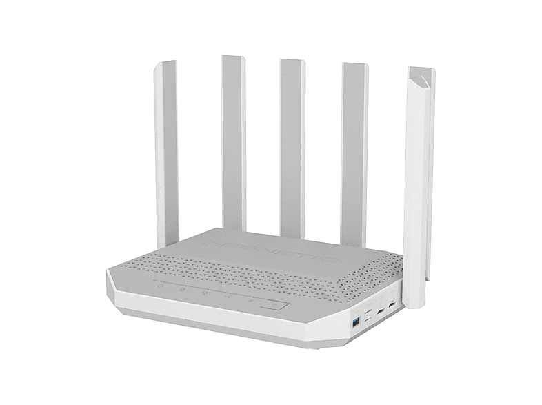 Modem-Router KEENETIC HERO 5G Wi-Fi 6 AX3000 (KN-4110) con modem integrato, Mesh AX3000, doppio slot SIM, 1 porta 2.5G, smart switch a 4 porte Gigabit, USB 3.0 e 2.0 multifunzione