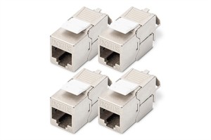 Modulo Keystone Cat 6A Schermato Attrezzi Per L'Installazione Non Necessari - 4 Pezzi