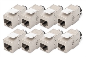 Modulo Keystone Cat 6A Schermato Con Supporto Dei Cavi Intelligente - 8 Pezzi Modulo Keystone Cat 6A Schermato Con Supporto Dei Cavi Intelligente - 8 Pezzi