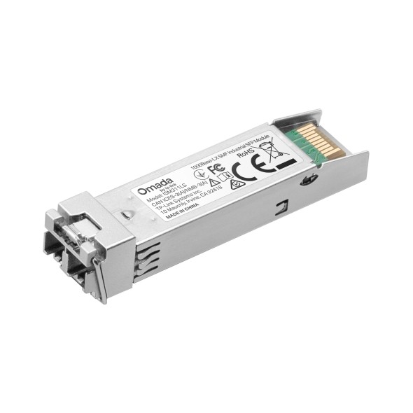 Modulo ricetrasmettitore SFP TP-Link Omada ISM311LS - Fibra ottica monomodale 1000Base-LX - Fino a 20 km di fibra ottica - Velocità fino a 125 Gbps - Hot-Swappable - Monitoraggio DDM Modulo ricetrasmettitore SFP TP-Link Omada ISM311LS - Fibra ottica monomodale 1000Base-LX - Fino a 20 km di fibra ottica - Velocità fino a 125 Gbps - Hot-Swappable - Monitoraggio DDM