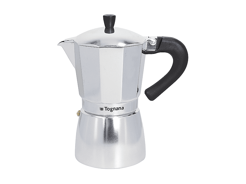 Moka TOGNANA MIRROR, 9 tazze, Adatta a piani cottura gas, Alluminio