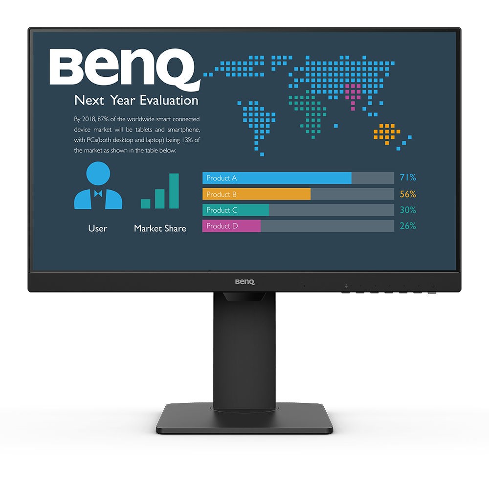 Mon 23.8Ips Hdmi Dp Mm 100Hz Usbc Benq Bl2486Tc Pivot Reg Altezza