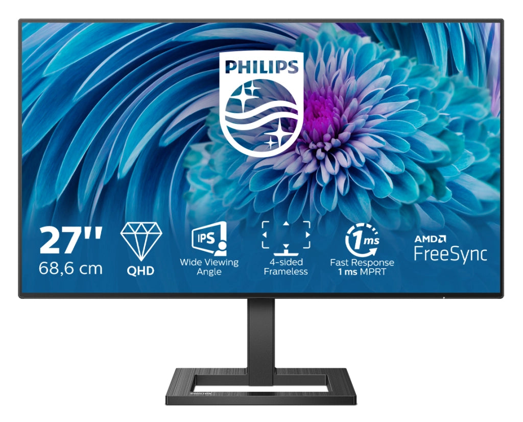 MON 27 IPS 2K QHD 2HDMI DP MM PHILIPS 275E2FAE 1MS REG ALTEZZA