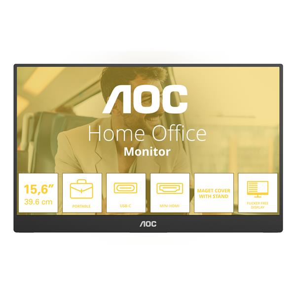 Monitor 15,6" ( IPS 1920x1080 FULL HD 60Hz ) PORTABLE Black 16T20E2