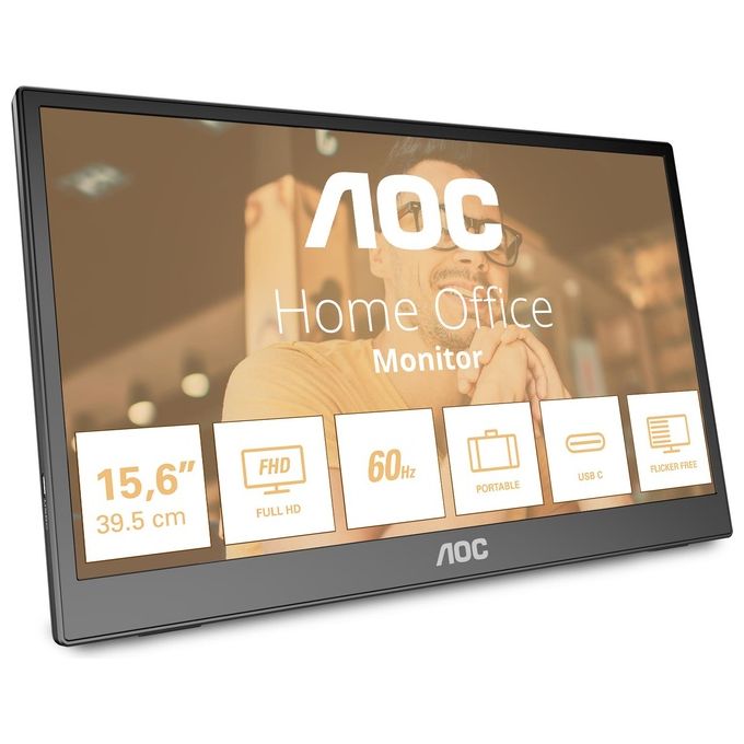 Monitor 15,6" ( IPS 1920x1080 FULL HD 60Hz ) PORTABLE Black 16T3EA