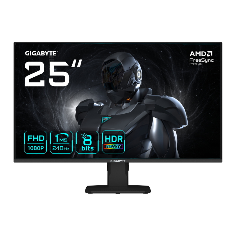 Monitor gigabyte gaming gs25f2a lcd ips led 24,5 240hz 1ms mm fhd 1920x1080 1000:1 nero 2xhdmi 1xdp vesa 20vm0-gs25f2abm-1eus
