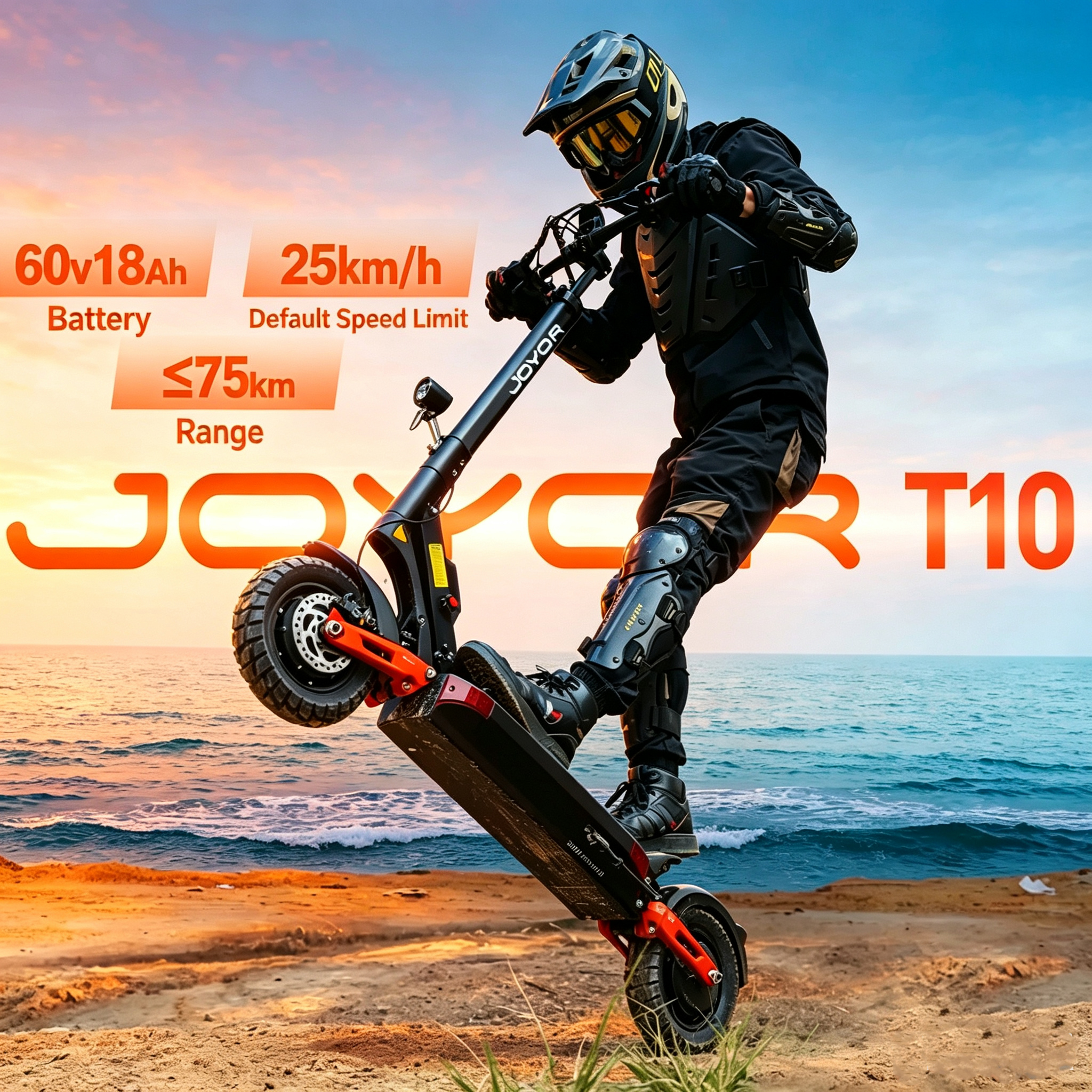 Monopattino Elettrico JOYOR T10 per Adulti, Autonomia Massima 75km, Batteria 60V18AH, Freni Idraulici Anteriori e Posteriori, Skateboard per Tutti i Terreni, Pneumatici Fuoristrada da 10 Pollici, Monopattino Elettrico JOYOR T10 per Adulti, Autonomia Massima 75km, Batteria 60V18AH, Freni Idraulici Anteriori e Posteriori, Skateboard per Tutti i Terreni, Pneumatici Fuoristrada da 10 Pollici,