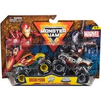 Monster Jam, Monster Truck die-cast ufficiali Marvel Iron Man Vs. War Machine, in scala 1:64, giocattoli per bambini e bambine dai 3 anni in su, veicolo da gioco