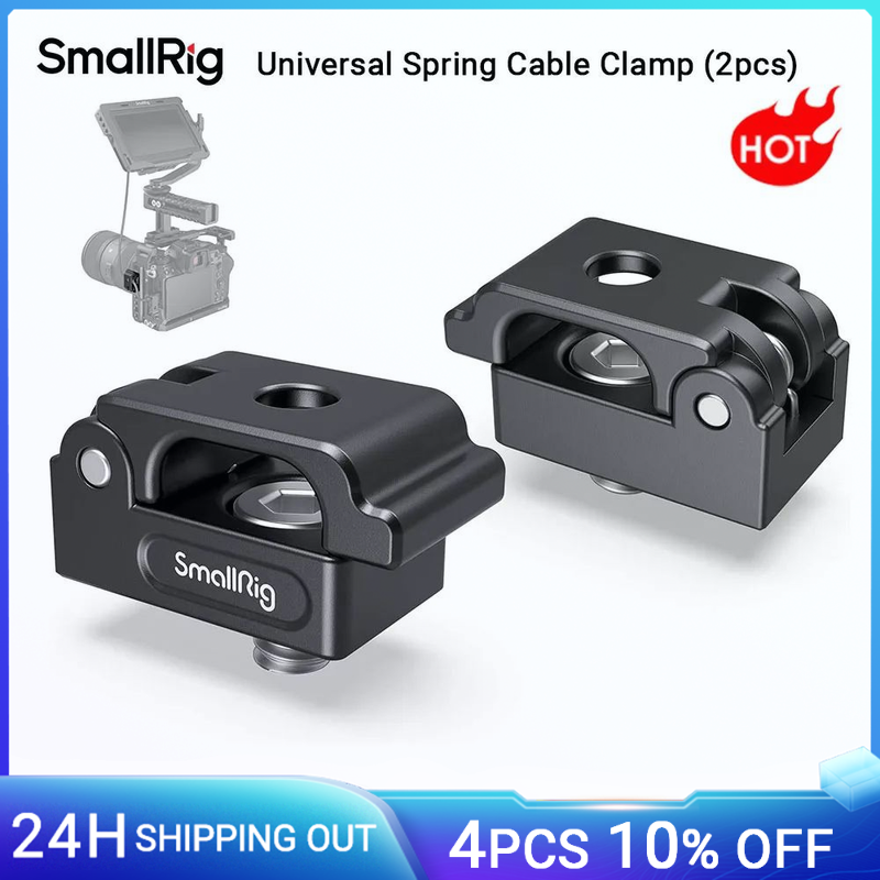 Morsetto per cavo universale a molla SmallRig (2 pezzi) Morsetto per cavo leggero e portatile per cavi Otturatore e cavo per cuffie