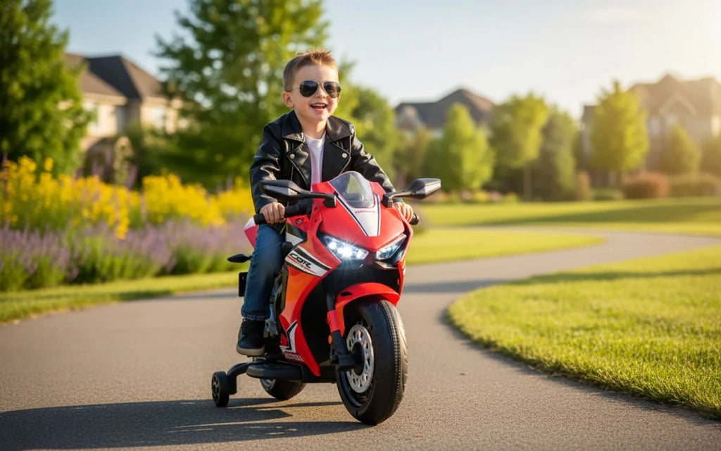 Moto Elettrica per Bambini Licenza Ufficiale Honda CBR1000RR 10,8V 3,1Ah Rosso