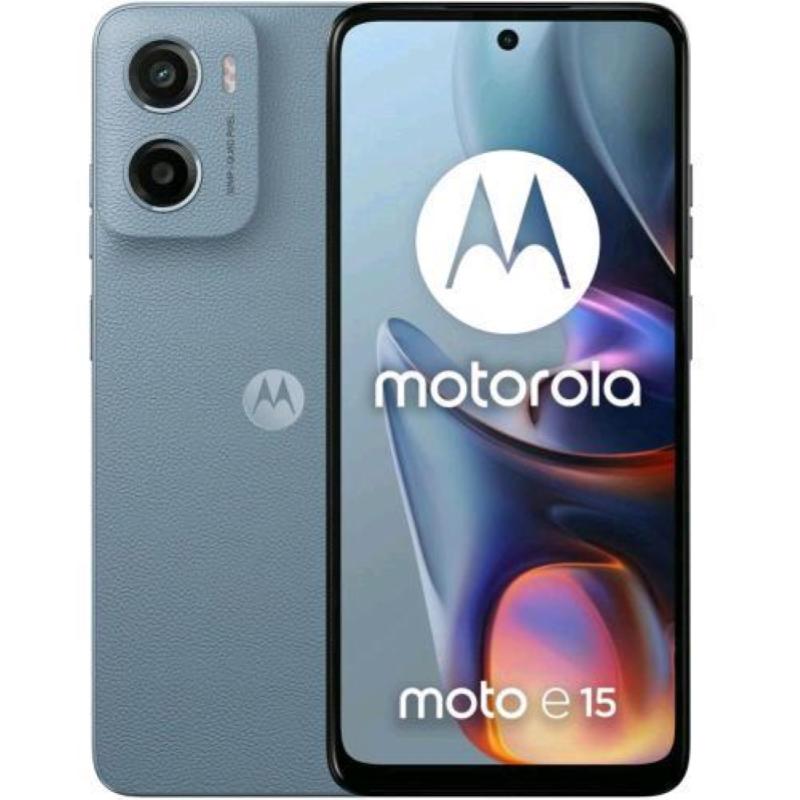 Motorola moto e15 smartphone 6.67`` 2gb 64gb blu android 14 go 4g batteria 5200mah