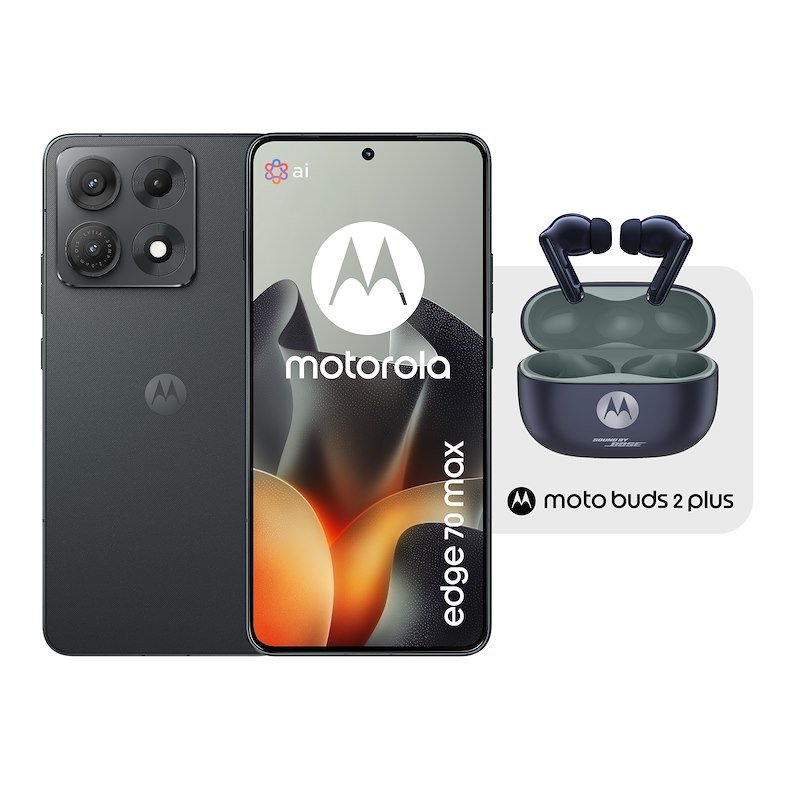Motorola - Pack 2x1 Edge 70 Max 8/256+moto Buds 2 Plus-pantone Dark Shadow