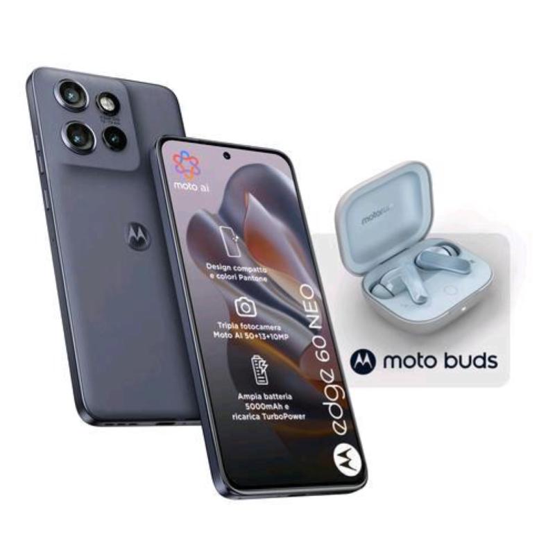 Motorola - Smartphone Edge 60 Neo + Moto Buds-pantone Grisaille