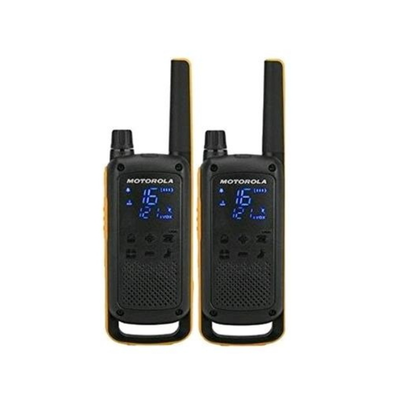 Motorola t82 extreme walkie talkie 16 canali raggio 10.000mt nero/arancio