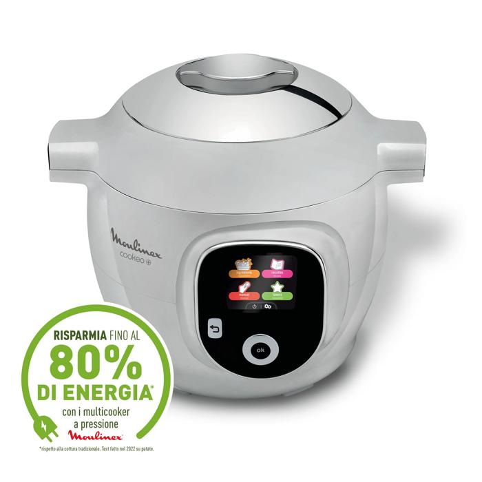 Moulinex Cookeo Grey Multicooker A Pressione Capacità 6L 6 Modalità Di Cottura 80 Ricette Integrate