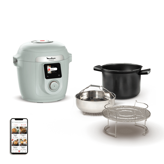 Moulinex Cookeo Wi-Fi 10In1 Eucalyptus Multicooker A Pressione Capacità 6L 10 Modalità Di Cottura Cottura Veloce