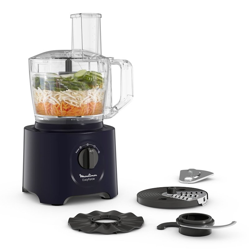 MOULINEX Easy Force FP2428 ROBOT DA CUCINA, 800 W, capacità ciotola 1,4 l, Nero