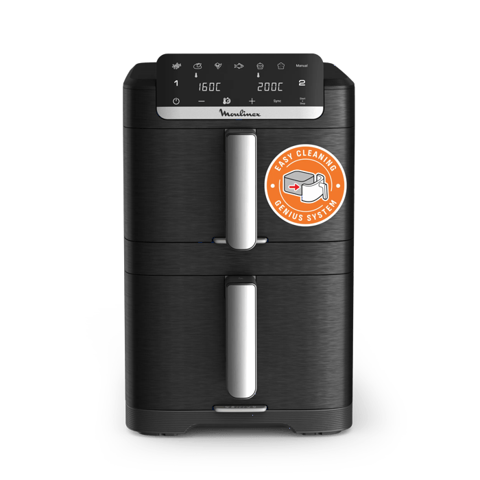 MOULINEX Easy Fry Crispy Stack EZ7568 FRIGGITRICE AD ARIA, capacità 10 l, Max potenza 2700 W, programmi, Nero