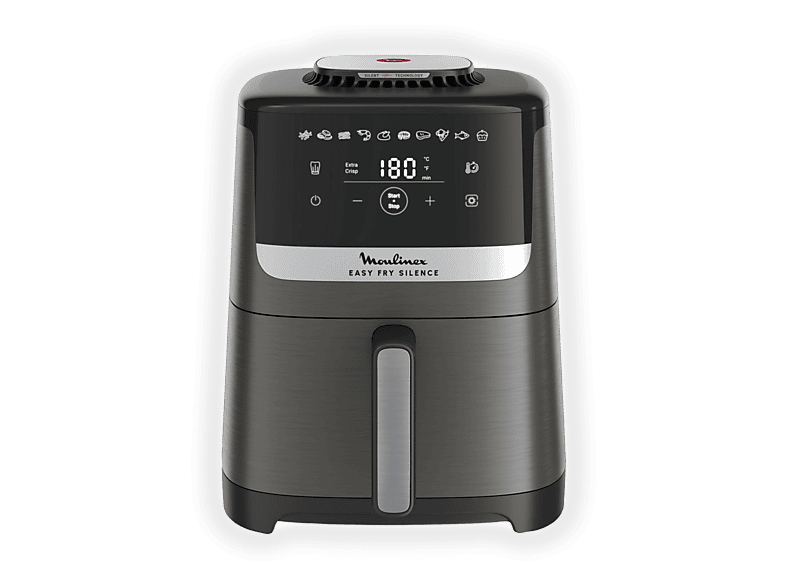 MOULINEX Easy Fry Silence EZ551H FRIGGITRICE AD ARIA, capacità 5 l, Max potenza 1400 W, Coal Grey