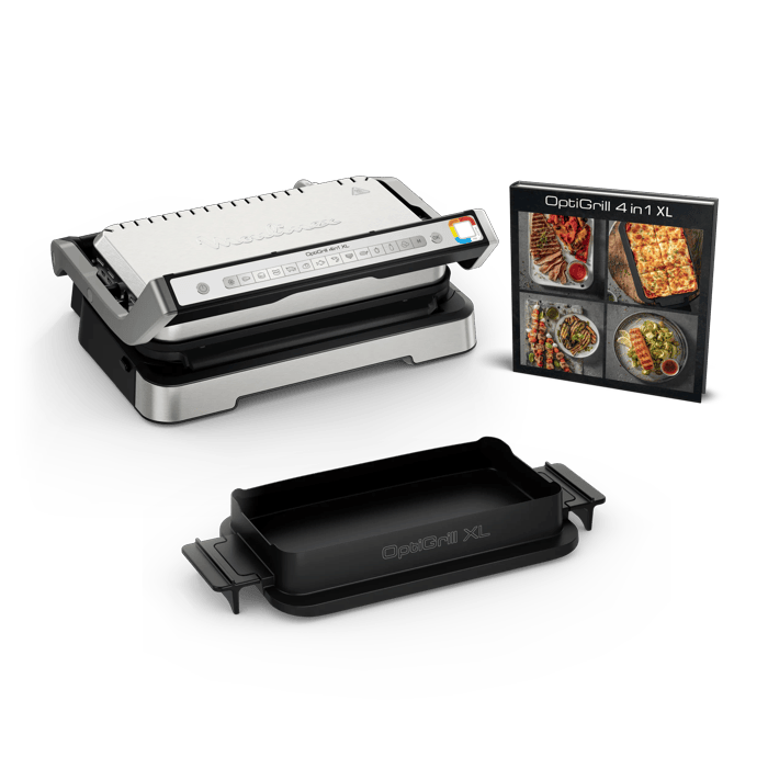 Moulinex Optigrill 4In1 Xl Griglia A Contatto Intelligente Risultati Perfetti Nessun Monitoraggio 12 Programmi Automatici 4 Funzioni Di Cottura