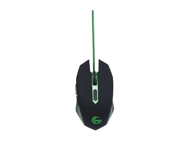 Mouse Gaming Wired Black e Green MUSG 001 G