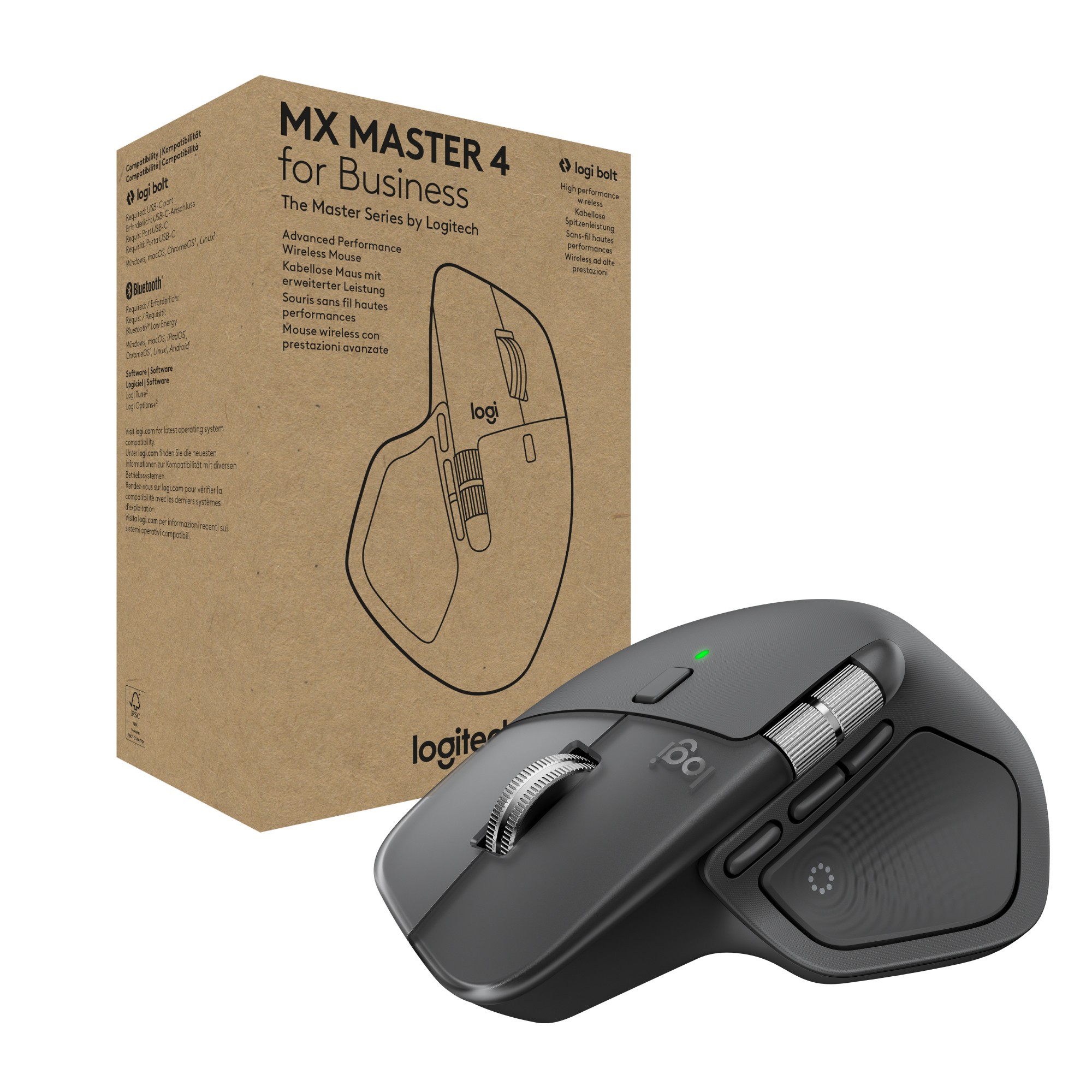 Mouse Log Mx Master 4 Grafite Wireless Bluetooth